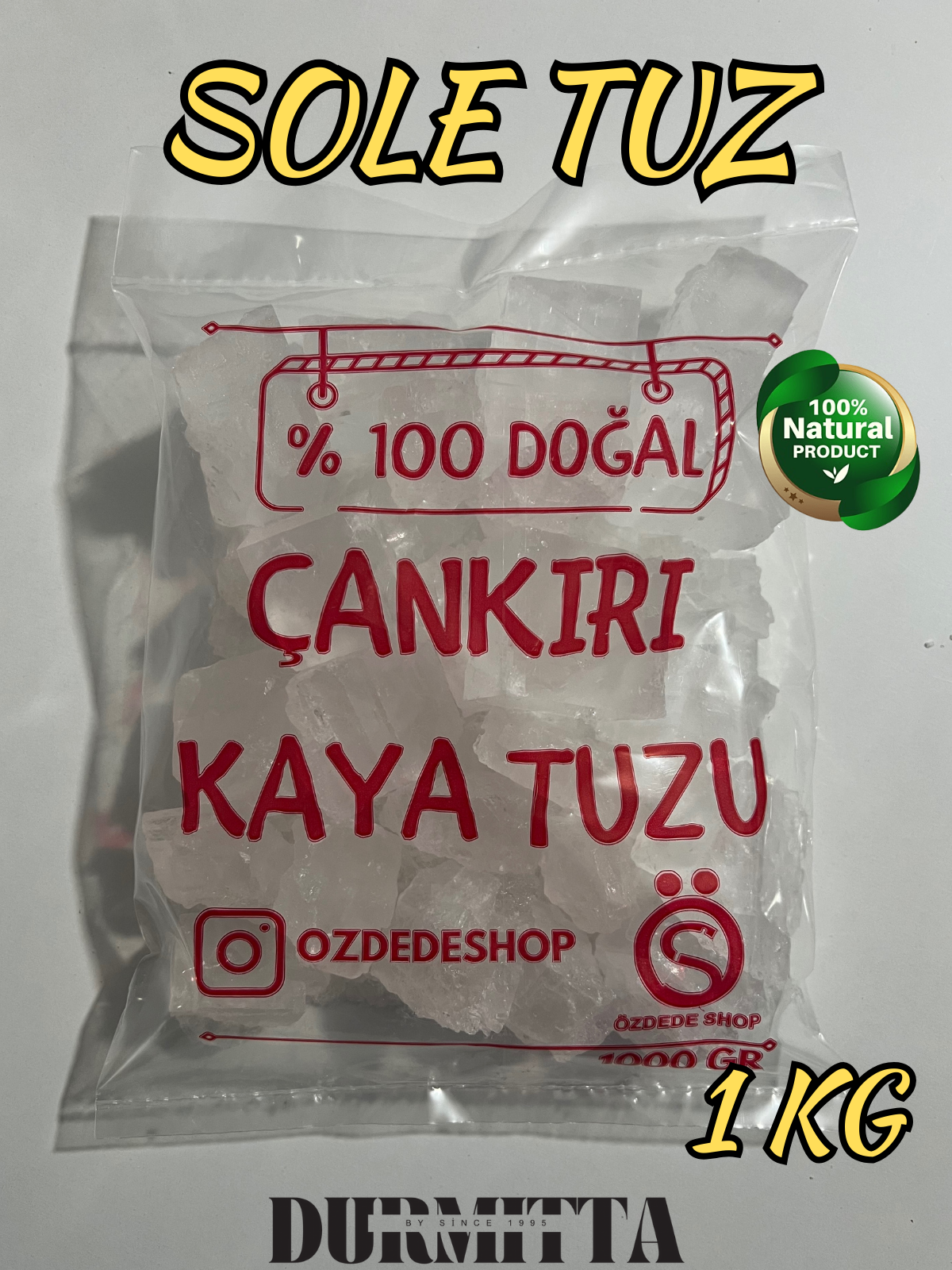 SOLE TUZ DOĞAL ÇANKIRI KAYA TUZU 1KG